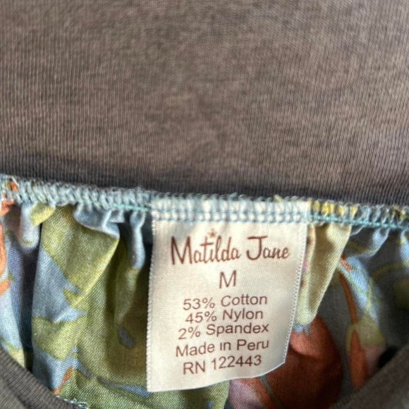 Women's Matilda Jane floral hostess skirt with lace detailed pockets size med - Picture 3 of 3